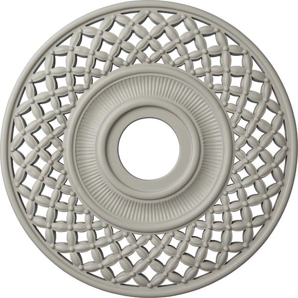 Ekena Millwork Robin Ceiling Medallion (Fits Canopies up to 6 1/4"), 22 1/4"OD x 4 3/4"ID x 1 1/4"P, Pot of Cream CM22RBPCF - main